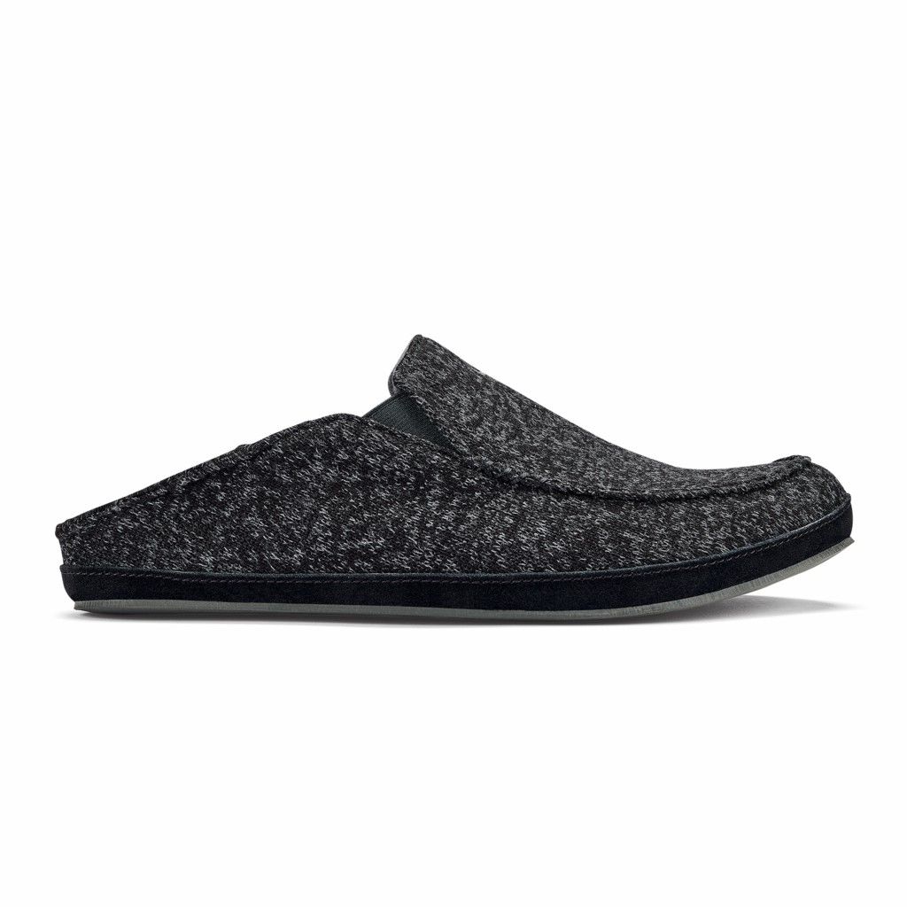 Olukai Men's Moloa Hulu Slipper - Black US253-768